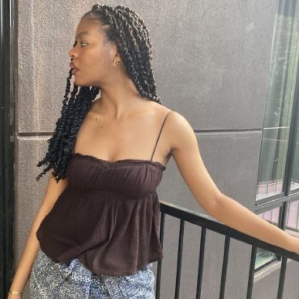 Brown tank top
